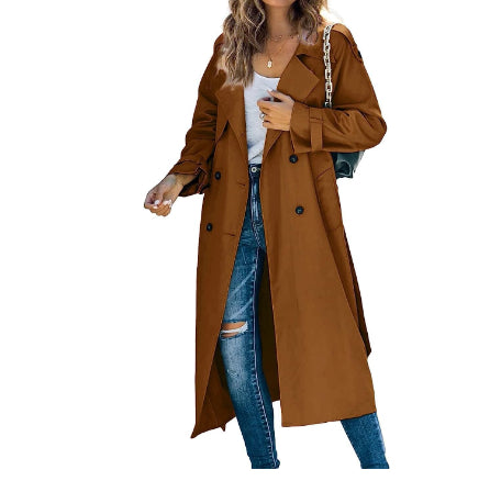 Women's Solid Color Windbreaker Jacket - Casual Fashion