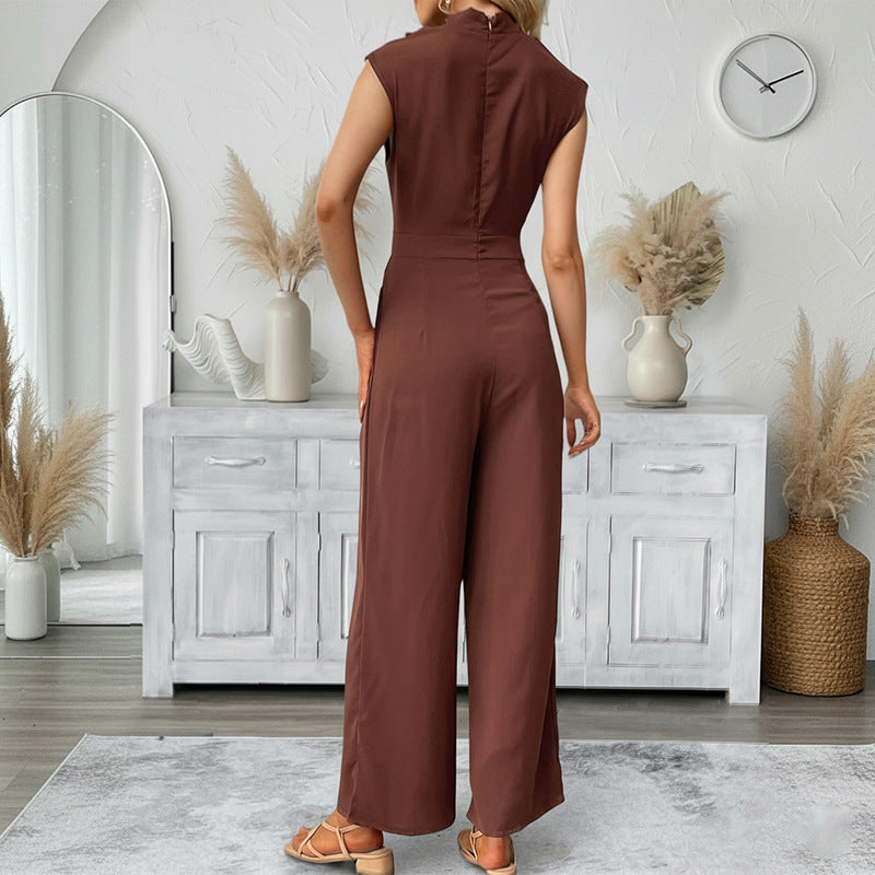 Elegant Women's Sleeveless Wide-Leg Jumpsuit