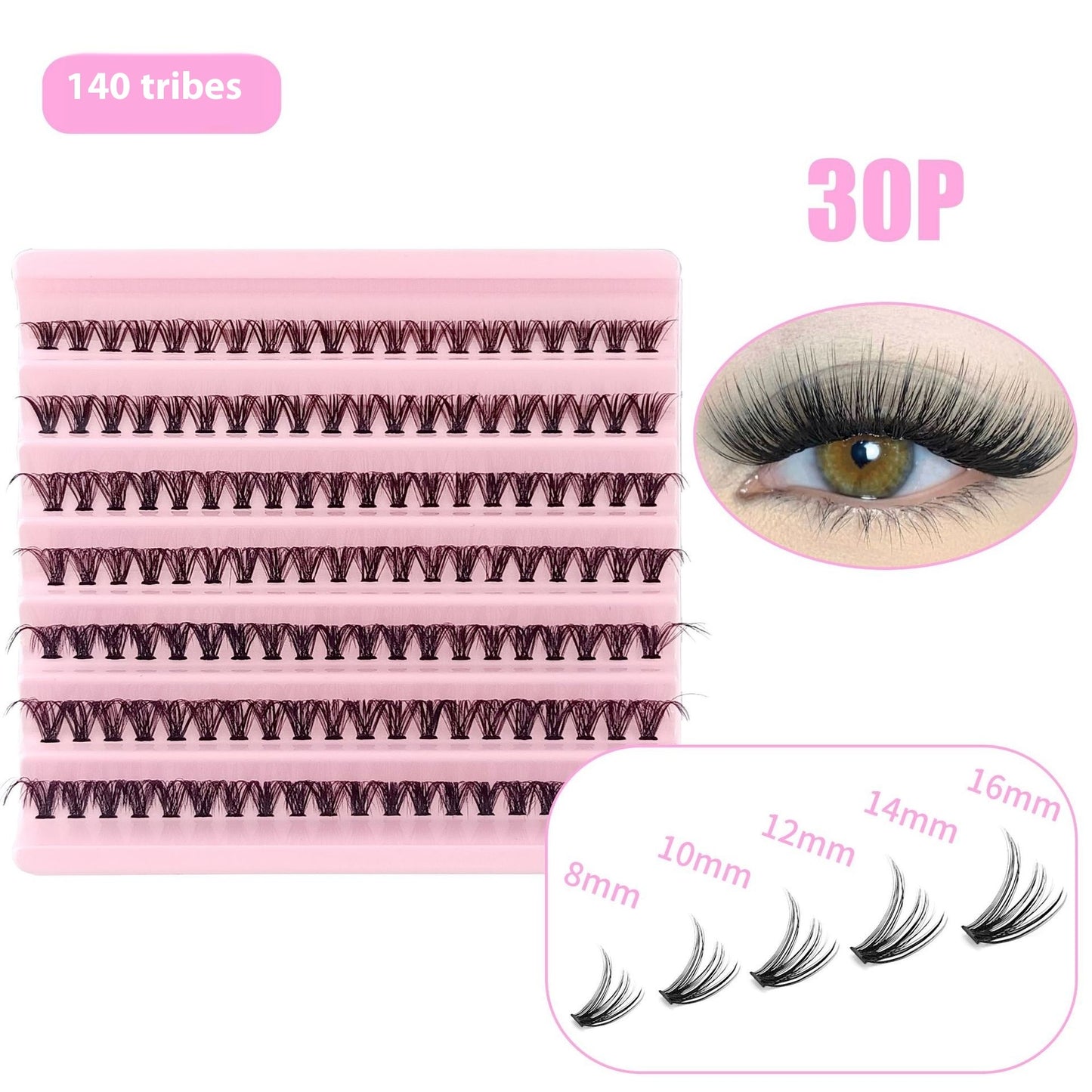 5D Thick False Eyelashes - Messy Volume Lash Extensions