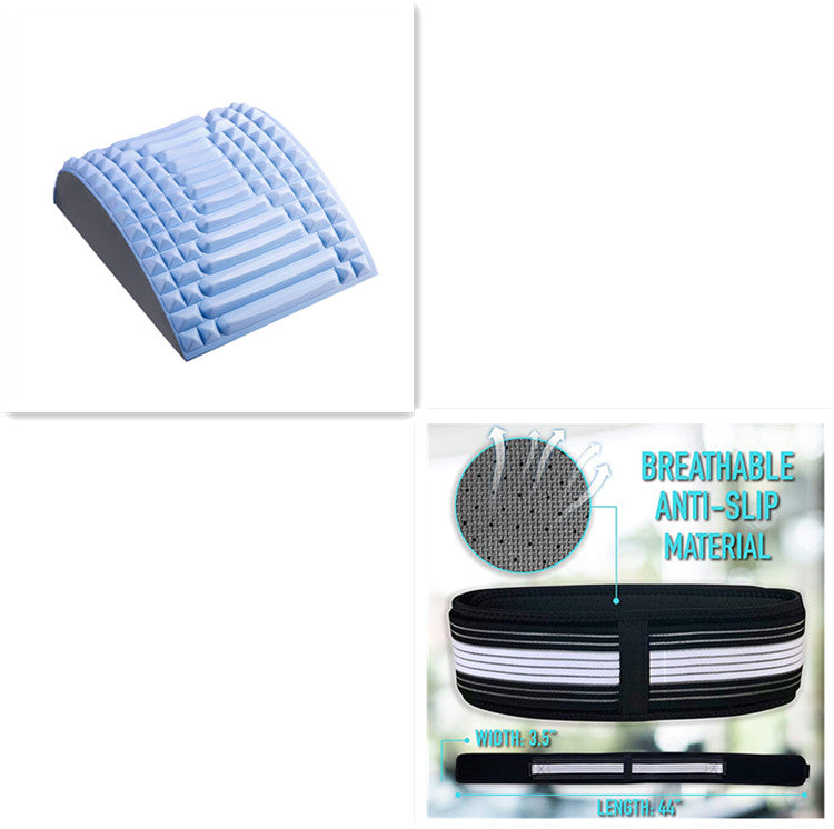 Therapeutic Back Stretcher & Lumbar Support Pillow - Multi-Level Massager for Neck, Waist & Lower Back Pain Relief - Ideal for Sciatica & Herniated Disc Recovery