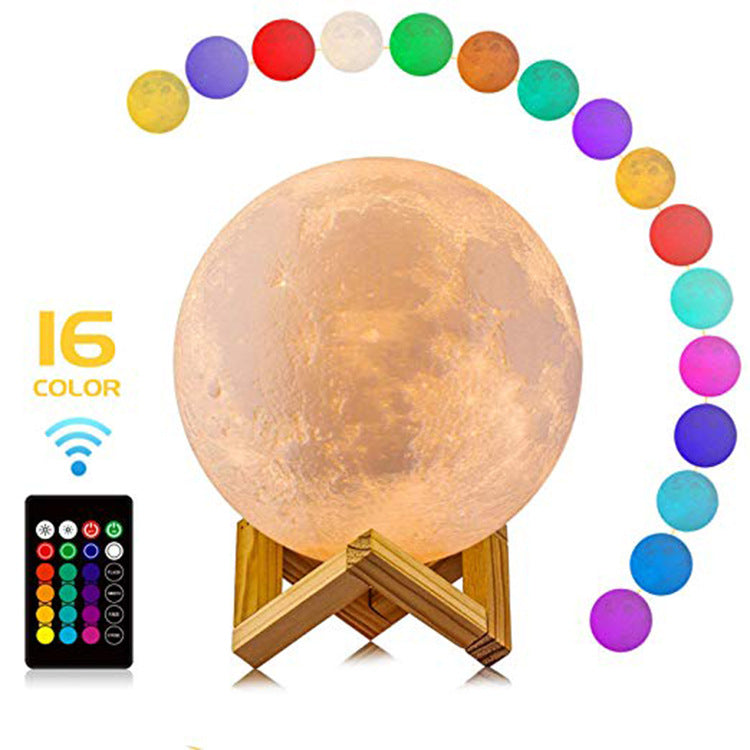 Moon Lamp 3D Printed Night Light - Valentine's Gift
