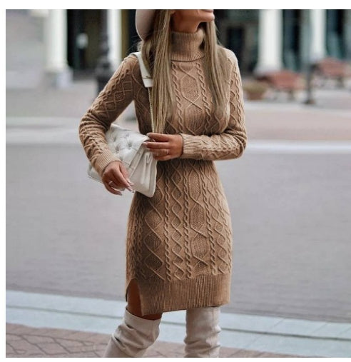 Women's Turtleneck Knit Dress