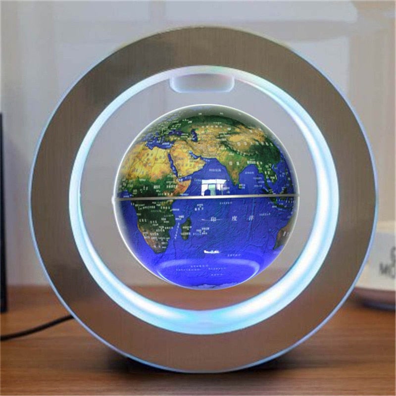 LED World Map Floating Globe - Magnetic Levitation Anti-Gravity Light