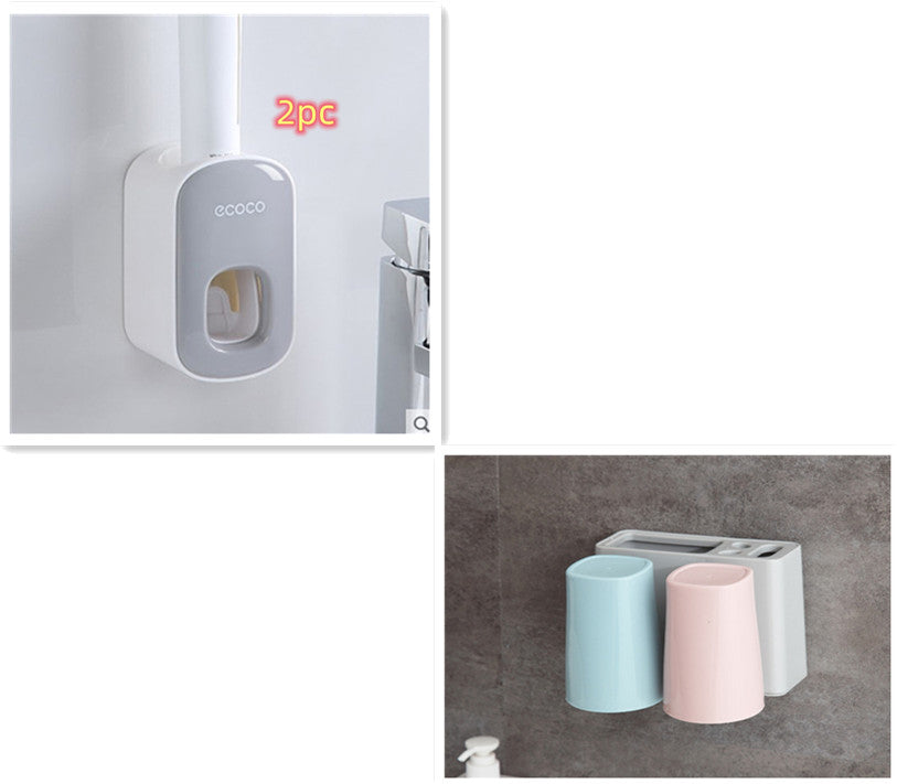 Automatic Wall Mount Toothpaste Dispenser Set