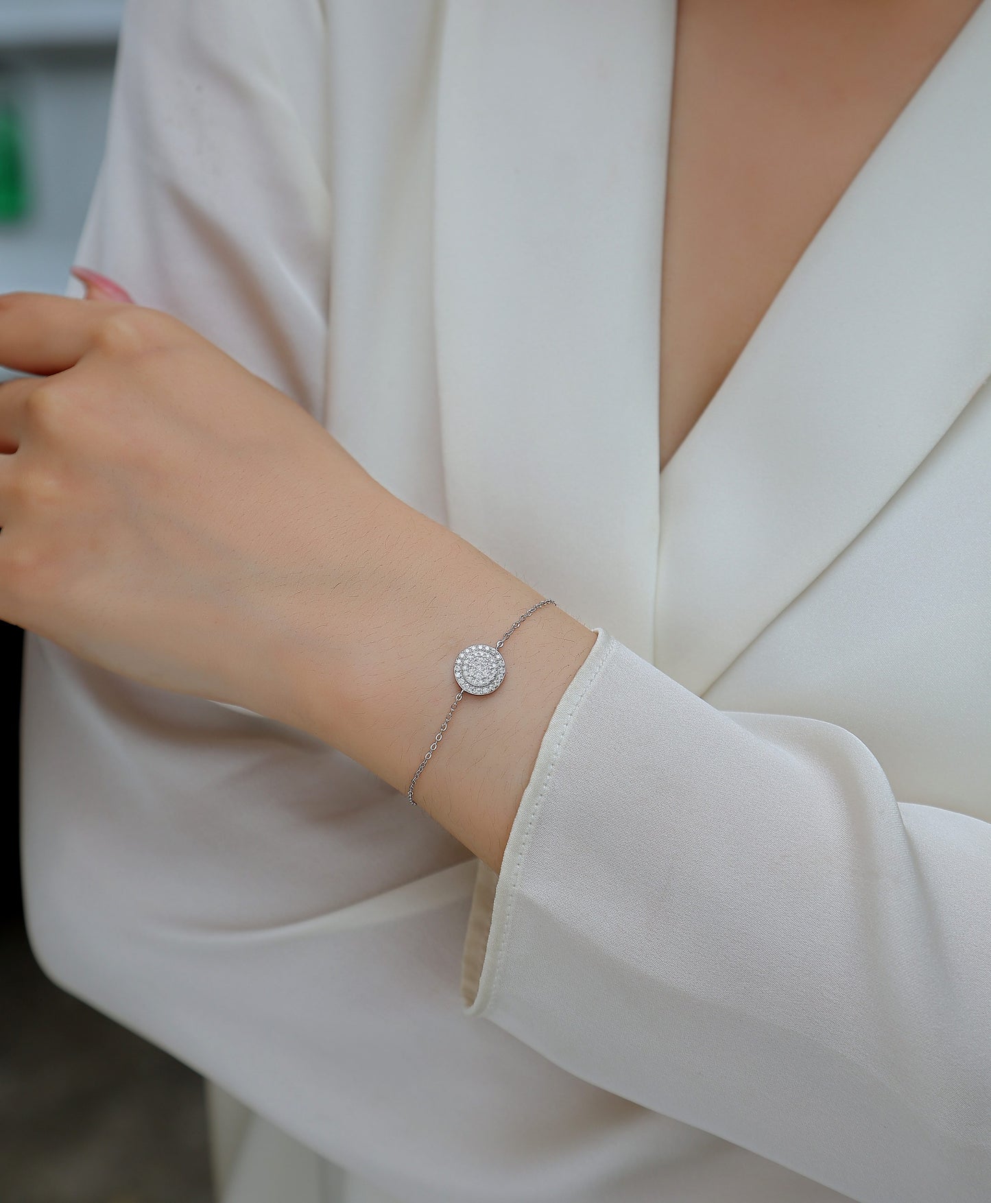 Chain Of Wealth - S925 Platinum Plated Moissanite Bracelet Set