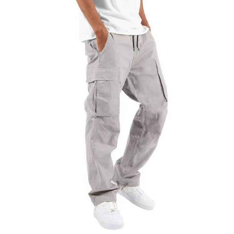 Pantalon cargo ample à cordon de serrage pour homme