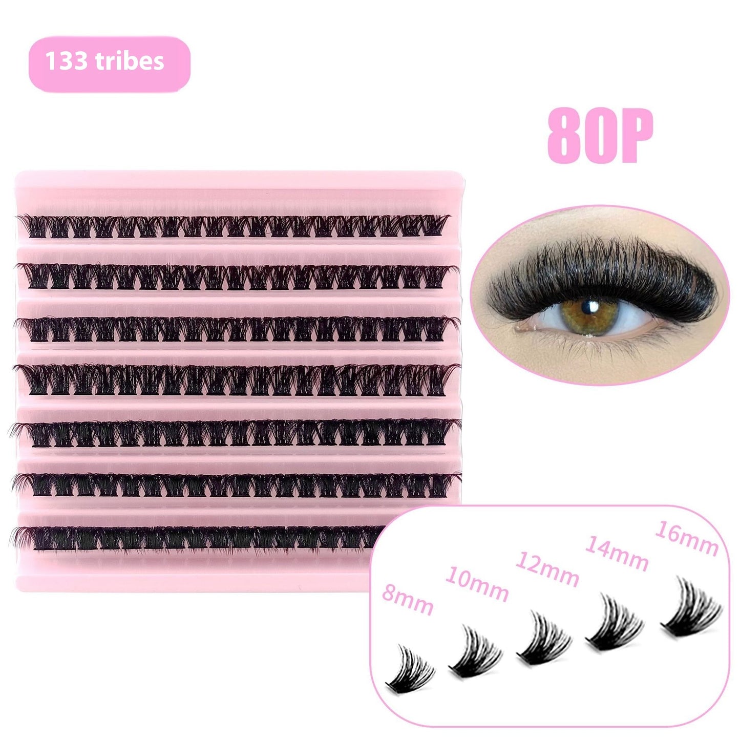 5D Thick False Eyelashes - Messy Volume Lash Extensions