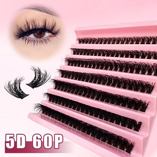 5D Thick False Eyelashes - Messy Volume Lash Extensions