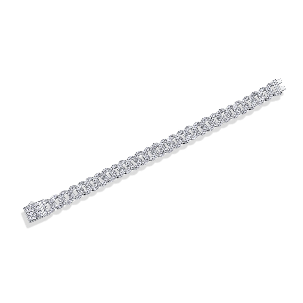Red Glow Orange Light - S925 Platinum Plated Moissanite Bracelet Set