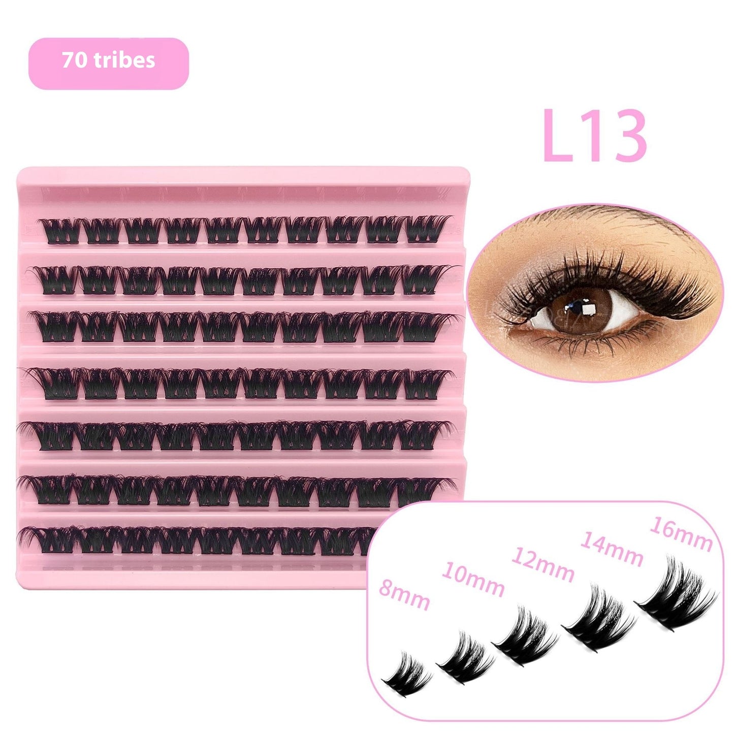 5D Thick False Eyelashes - Messy Volume Lash Extensions
