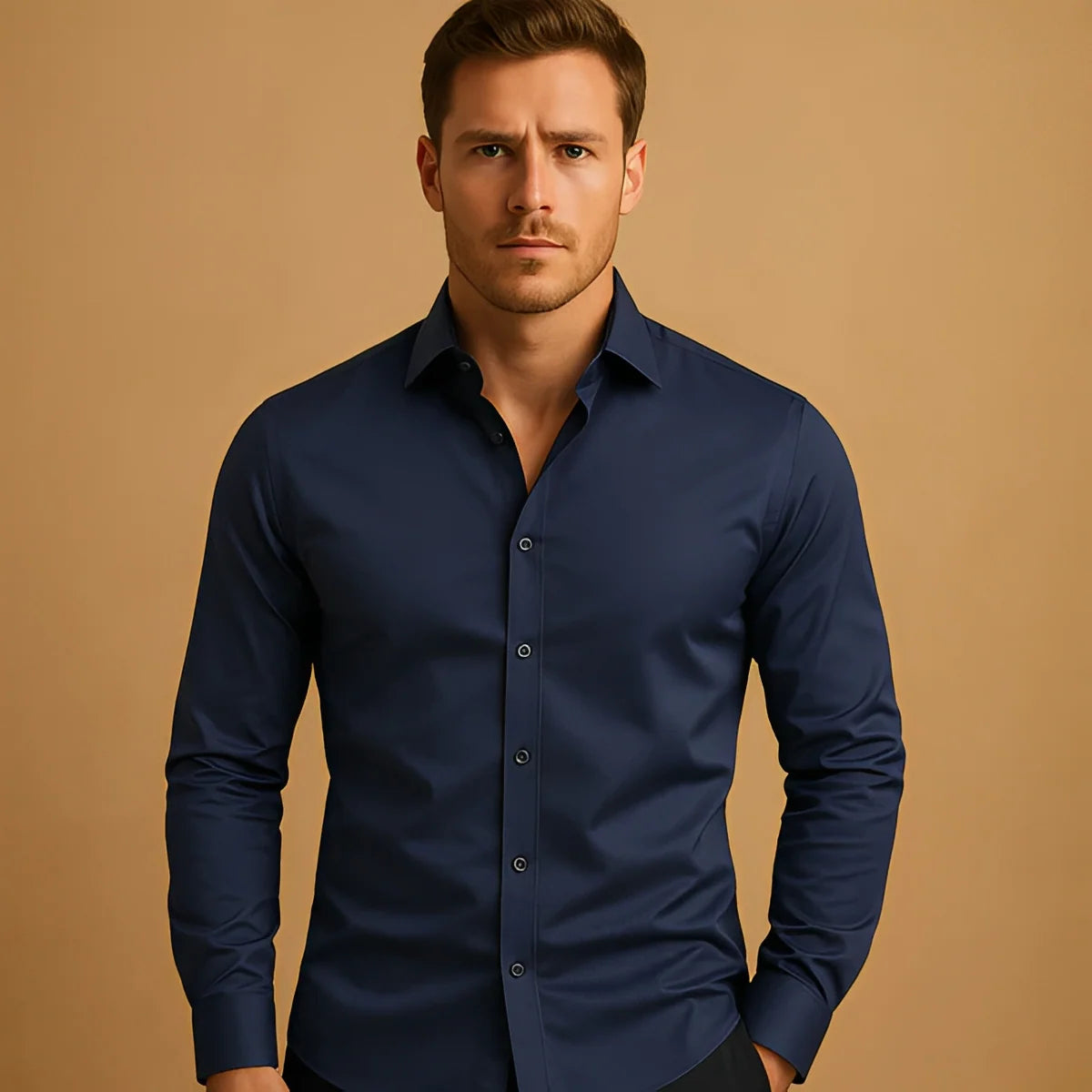 Men's Long Sleeve Business Shirt