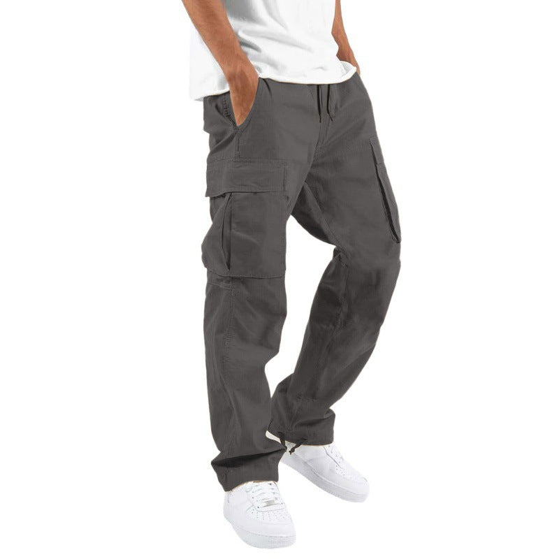 Pantalon cargo ample à cordon de serrage pour homme