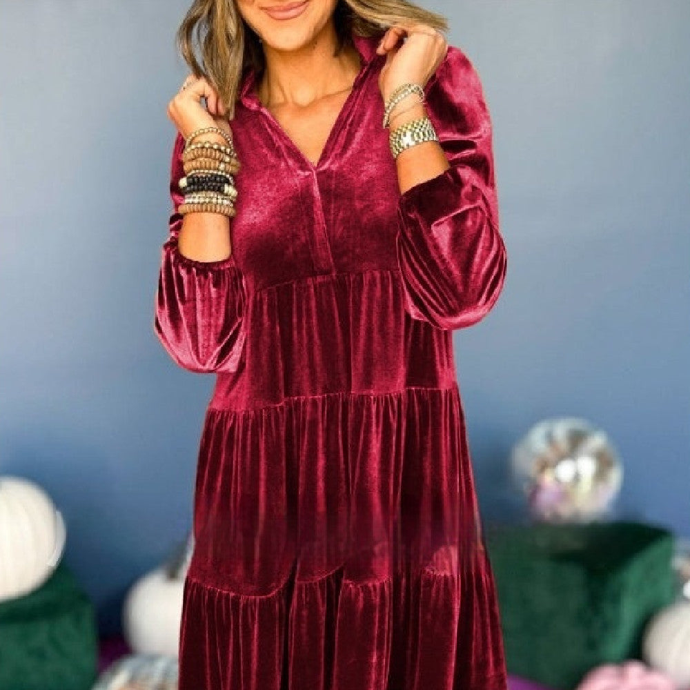 Velvet Loose Fit Dress