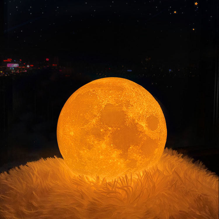 Moon Lamp 3D Printed Night Light - Valentine's Gift