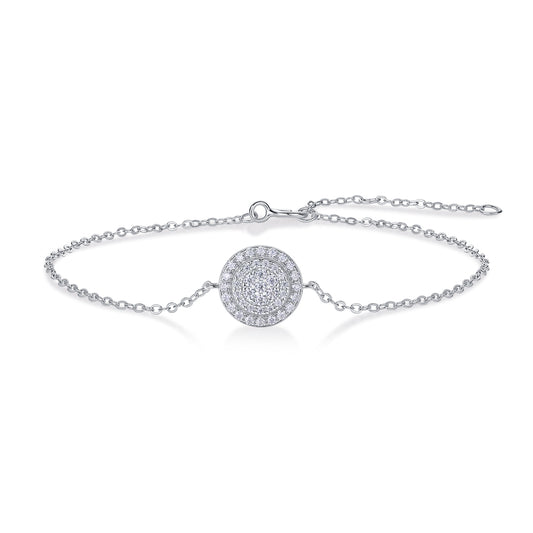 Chain Of Wealth - S925 Platinum Plated Moissanite Bracelet Set