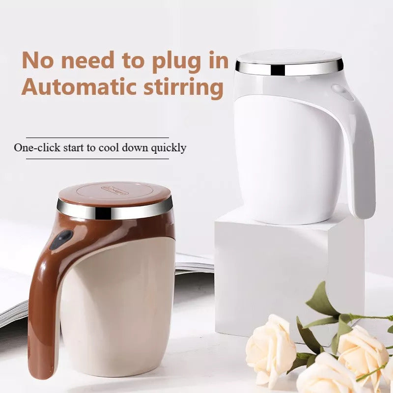 Electric Self-Stirring Coffee Cup - USB Rechargeable Magnetic Mixing Mug
