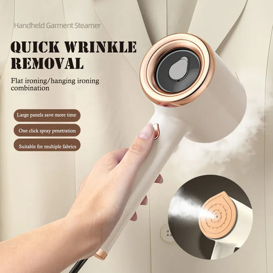 Mini Portable Handheld Garment Steamer - Travel Steam Iron for Clothes