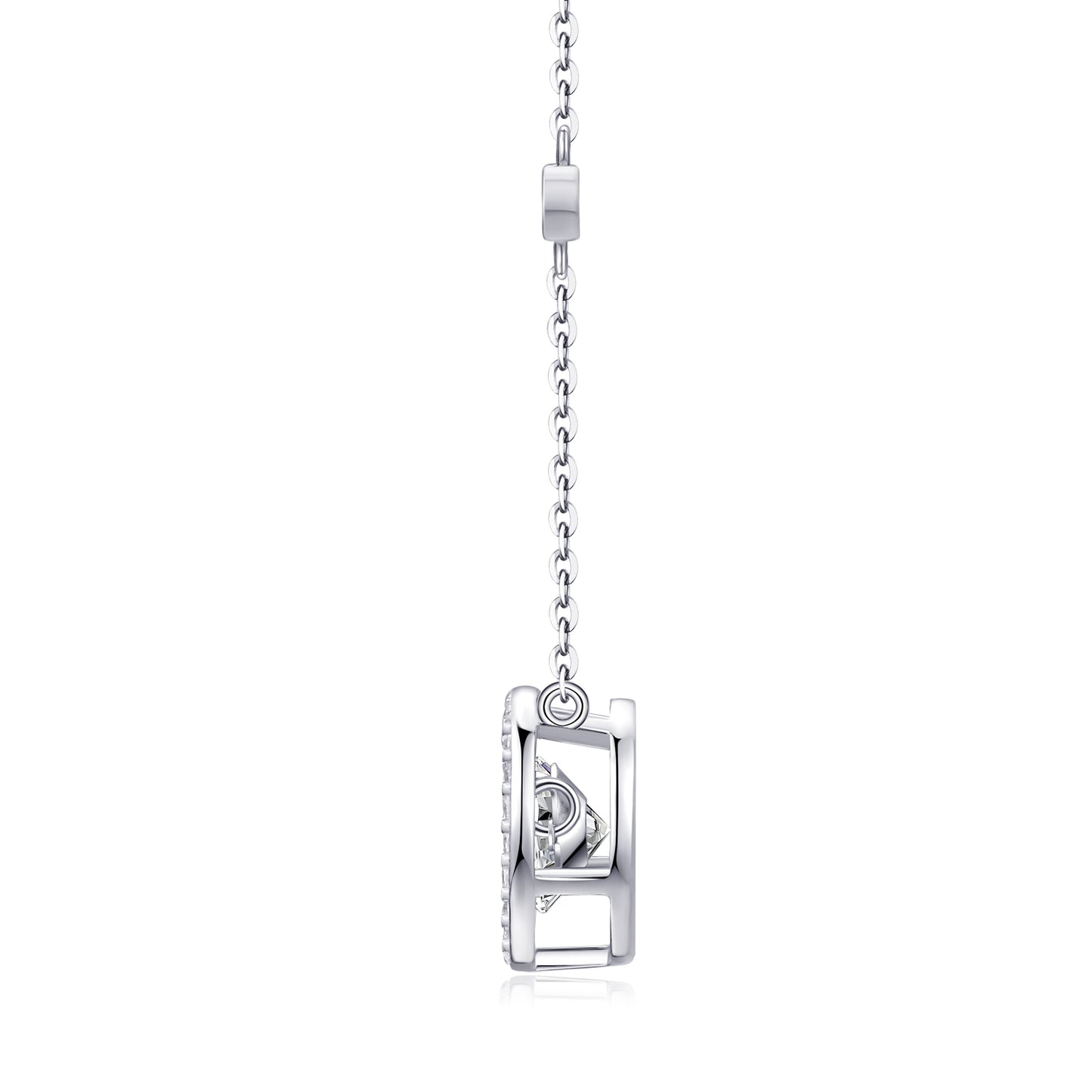 Mobius Necklace - S925 Platinum Plated Moissanite Pendant