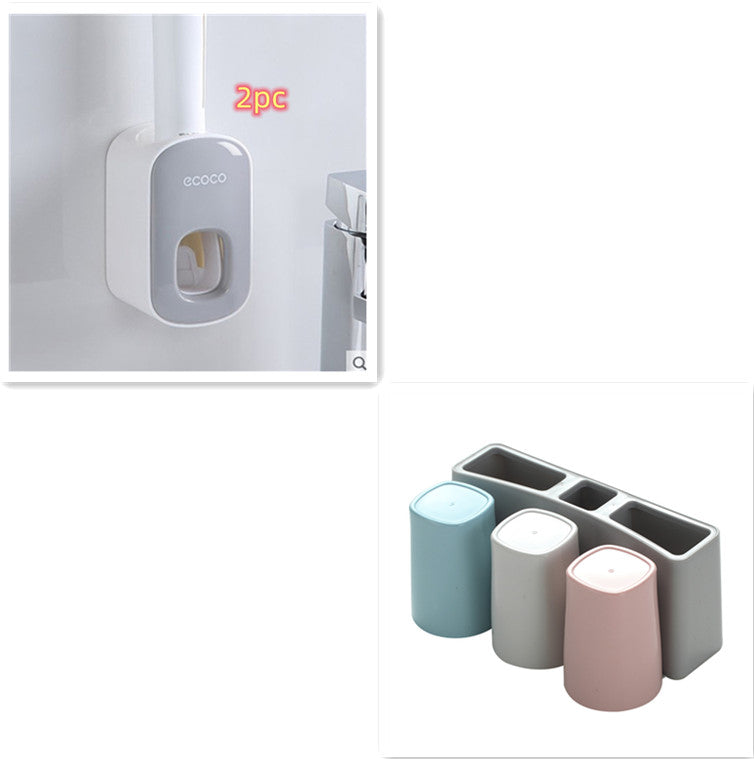 Automatic Wall Mount Toothpaste Dispenser Set