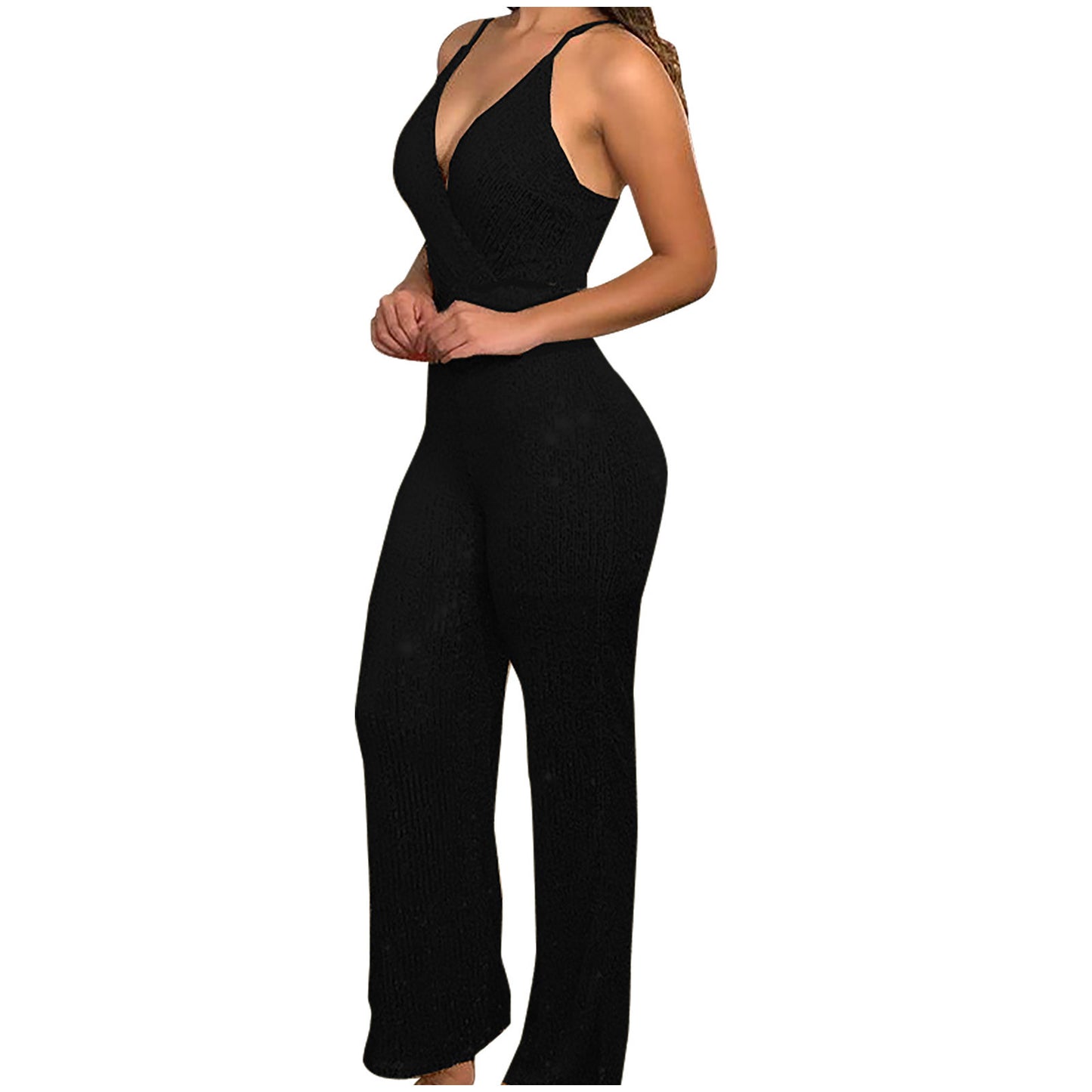 Sequin V-Neck Bodycon Jumpsuit for Women