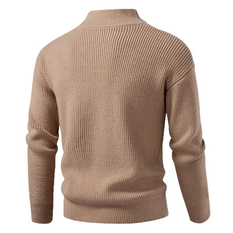 Zip-Up Cardigan Sweater Coat - Men's Streetwear Layering