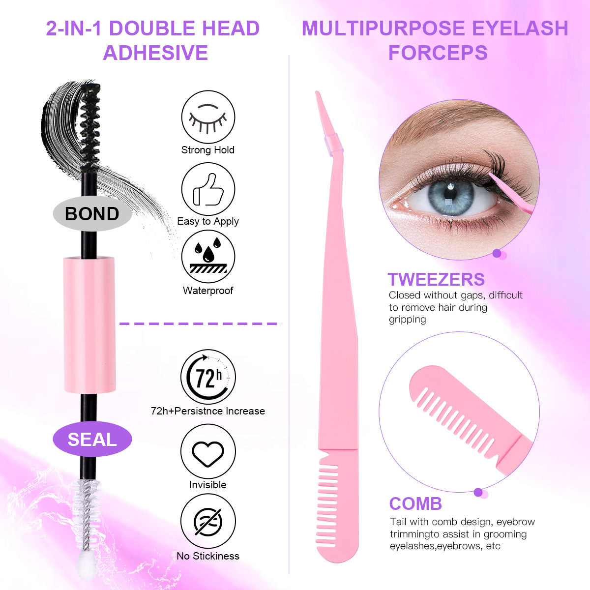 Premium Cluster Lash Set – 640 Segmented Lashes in 32 Rows