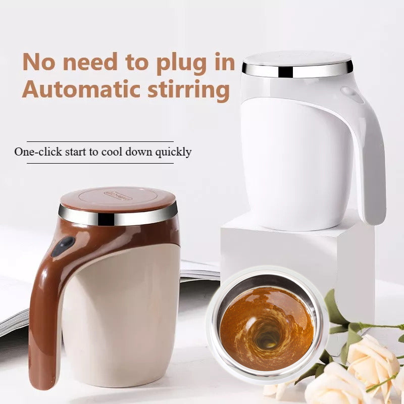 Electric Self-Stirring Coffee Cup - USB Rechargeable Magnetic Mixing Mug
