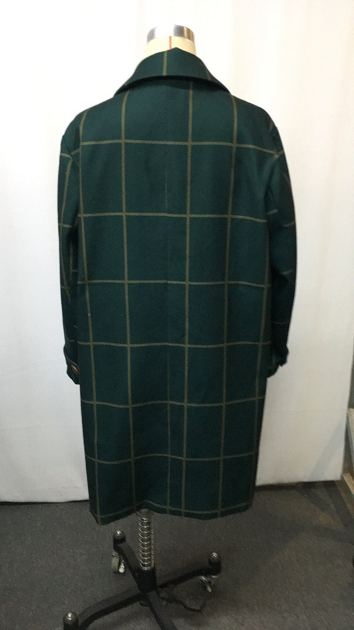 Women's Plaid Mid-Length Lapel Jacket - Plus Size