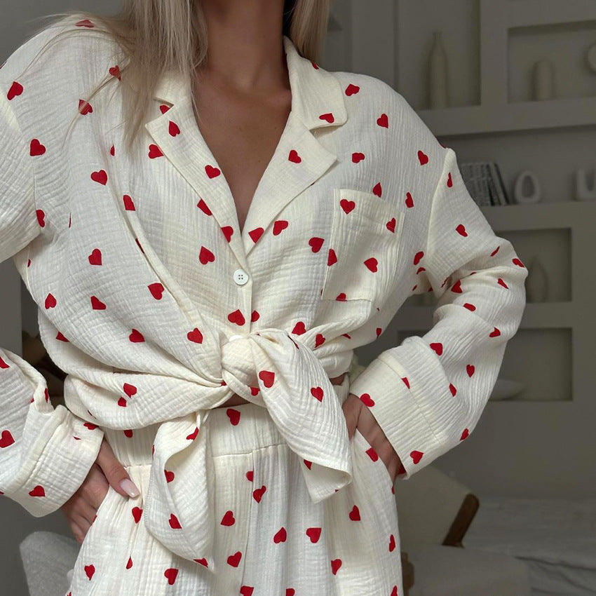 Ensemble de pyjama cœur – Deux pièces