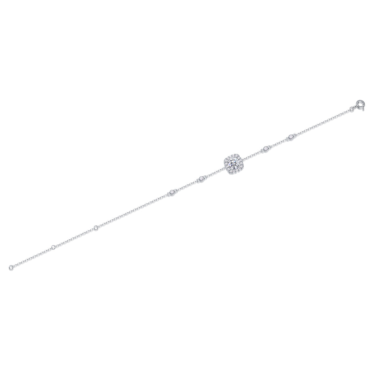 Long-Lasting Love - S925 Platinum Plated Moissanite Bracelet Set