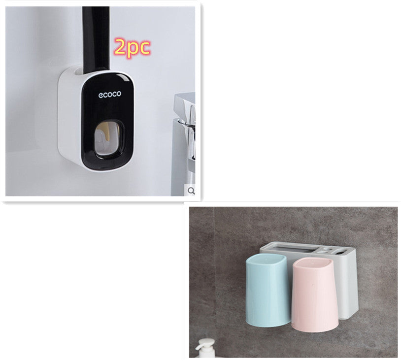 Automatic Wall Mount Toothpaste Dispenser Set