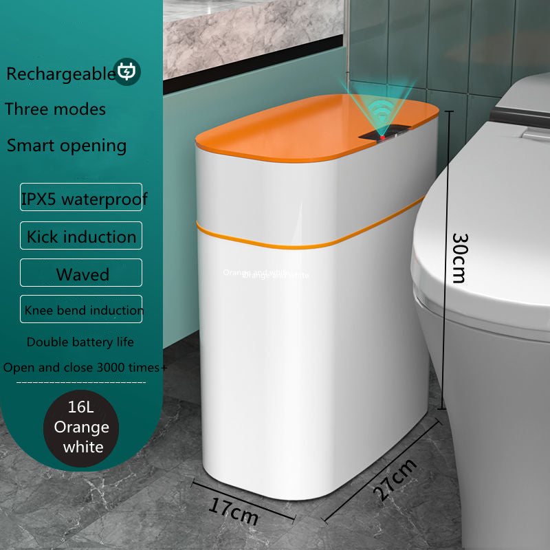 Automatic Smart Trash Can with Sensor Lid - Touchless Dustbin for Bedroom, Living Room & Kitchen Storage