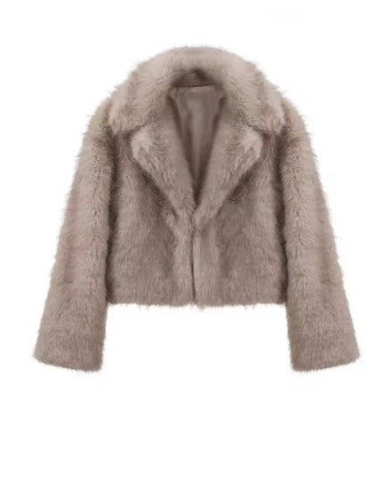 Haut en fausse fourrure pour femmes, collection automne-hiver